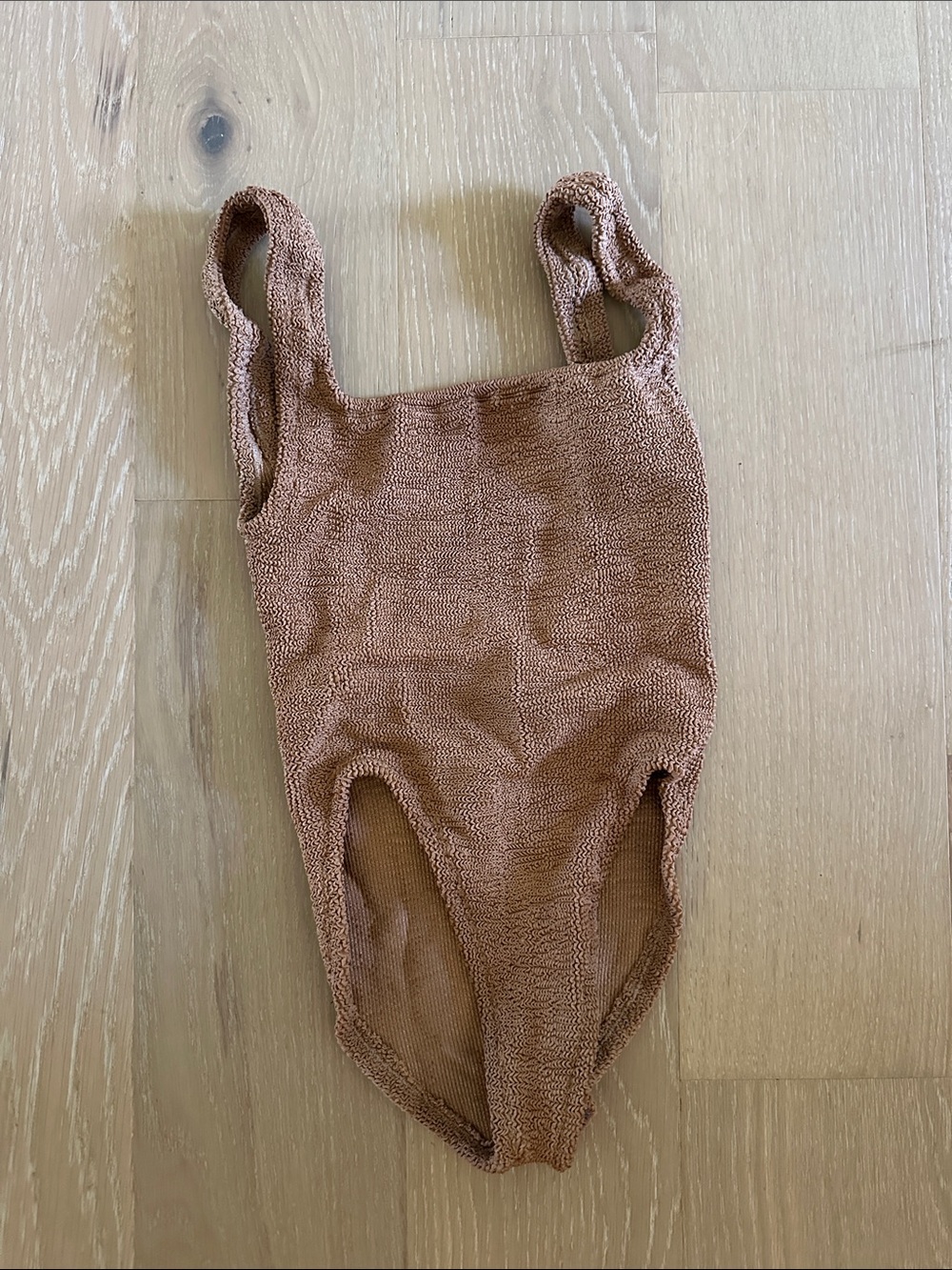 Hunza G One-Piece Swimsuit in Brown